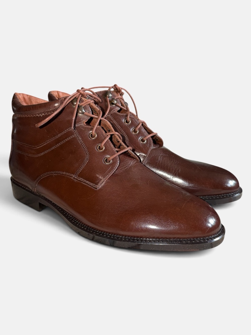 Vintage Giorgio Brutini Men’s Brown Leather Ankle Dress Boots Size 13 Academia